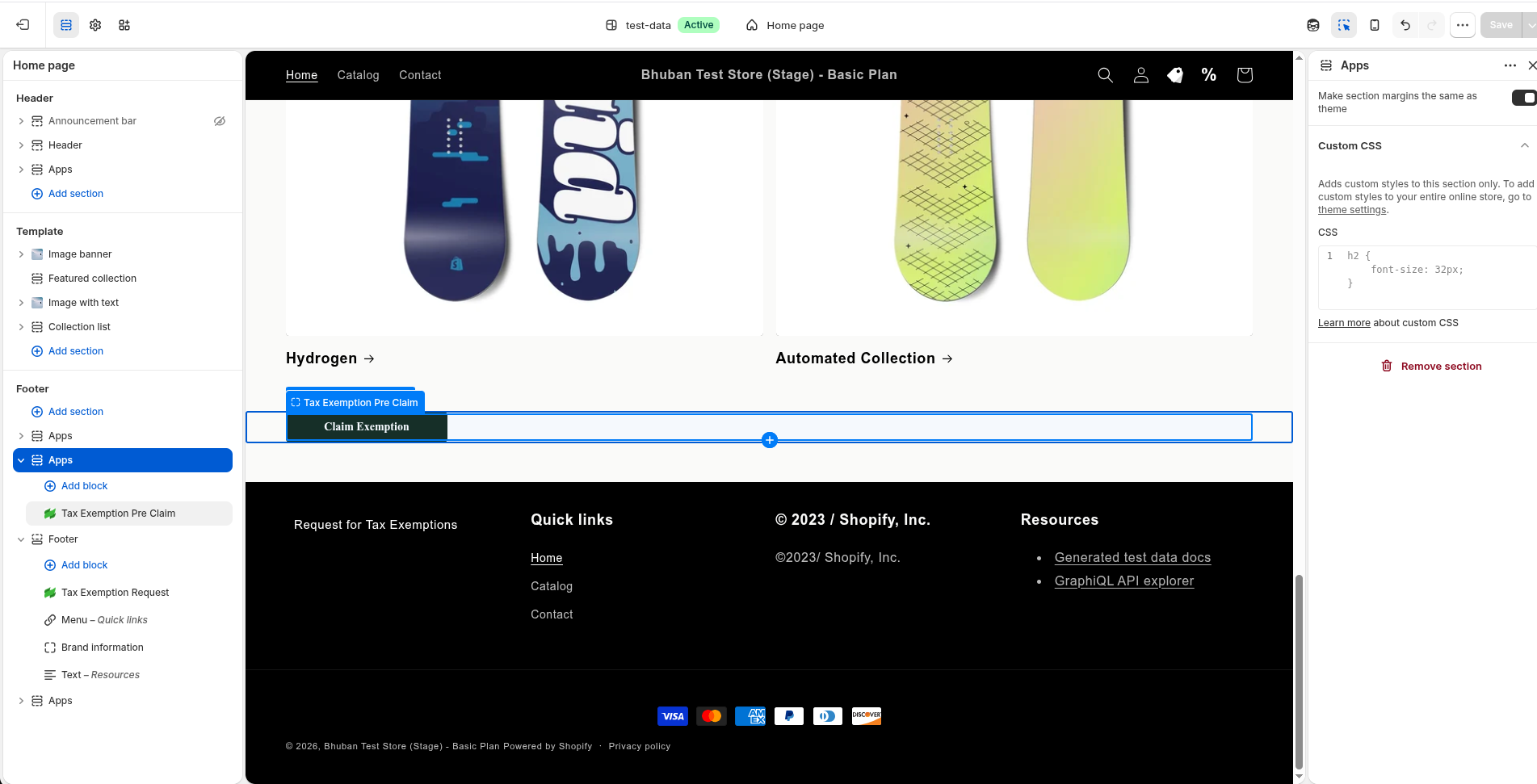 Shopify Theme Editor App Block Placement